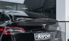 KARBEL - TESLA MODEL Y / PERFORMANCE DRY CARBON FIBRE REAR SPOILER - Aero Carbon UK