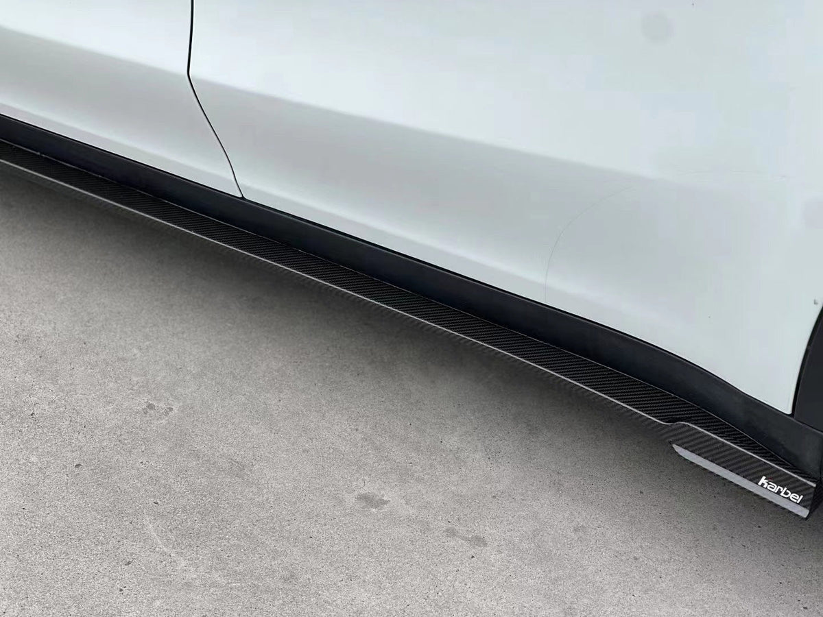 KARBEL - TESLA MODEL Y / PERFORMANCE DRY CARBON FIBRE SIDE SKIRTS - Aero Carbon UK