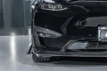 KARBEL - TESLA MODEL Y / PERFORMANCE DRY CARBON FIBRE UPPER VALANCES - Aero Carbon UK