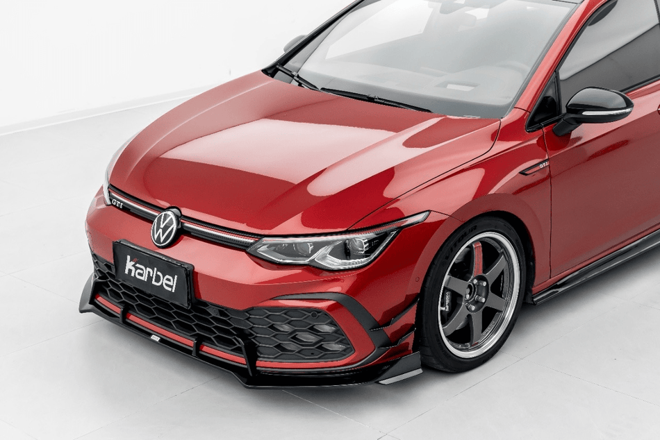 KARBEL - VOLKSWAGEN GOLF GTI MK8 GLOSS BLACK FRONT CANARDS - Aero Carbon UK