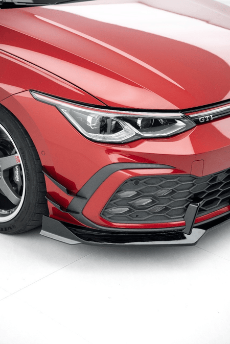 KARBEL - VOLKSWAGEN GOLF GTI MK8 GLOSS BLACK FRONT CANARDS - Aero Carbon UK