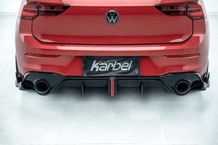 KARBEL - VOLKSWAGEN GOLF GTI MK8 GLOSS BLACK REAR LED DIFFUSER - Aero Carbon UK