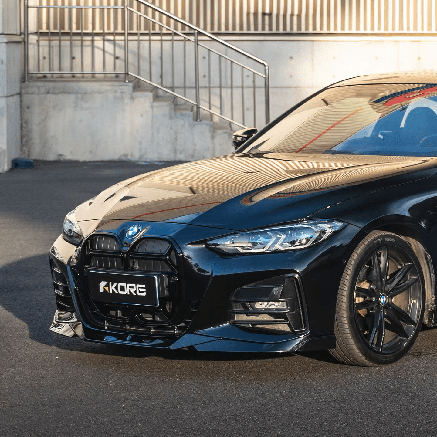 KORE - BMW 4 SERIES G22 GLOSS BLACK ABS FRONT LIP - Aero Carbon UK