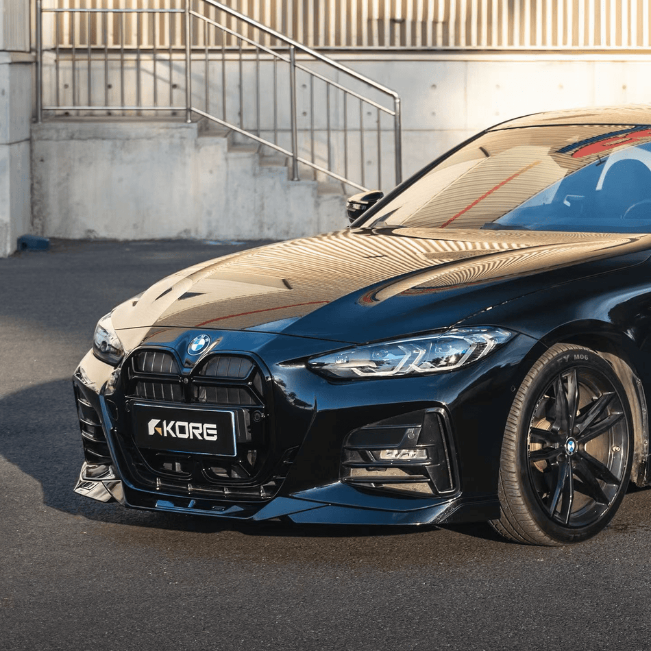 KORE - BMW 4 SERIES G22 GLOSS BLACK ABS FRONT LIP - Aero Carbon UK