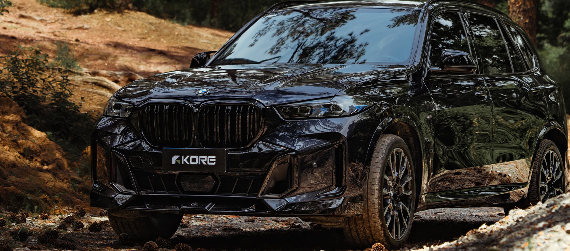 KORE - BMW X5 G05 LCI PC / ABS GLOSS BLACK FRONT LIP - Aero Carbon UK