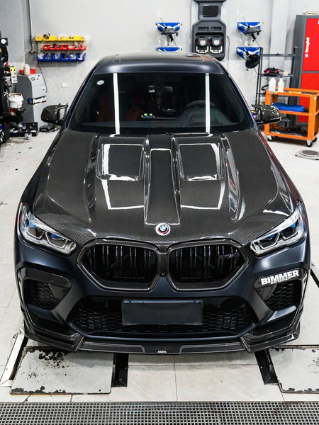 LUMING - BMW X5M F95 / X6M F96 DRY CARBON FIBER HOOD - Aero Carbon UK