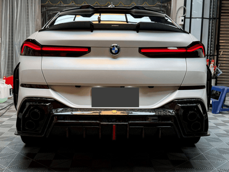 LUMING - BMW X6 G06 DRY CARBON FIBER LED REAR DIFFUSER - Aero Carbon UK