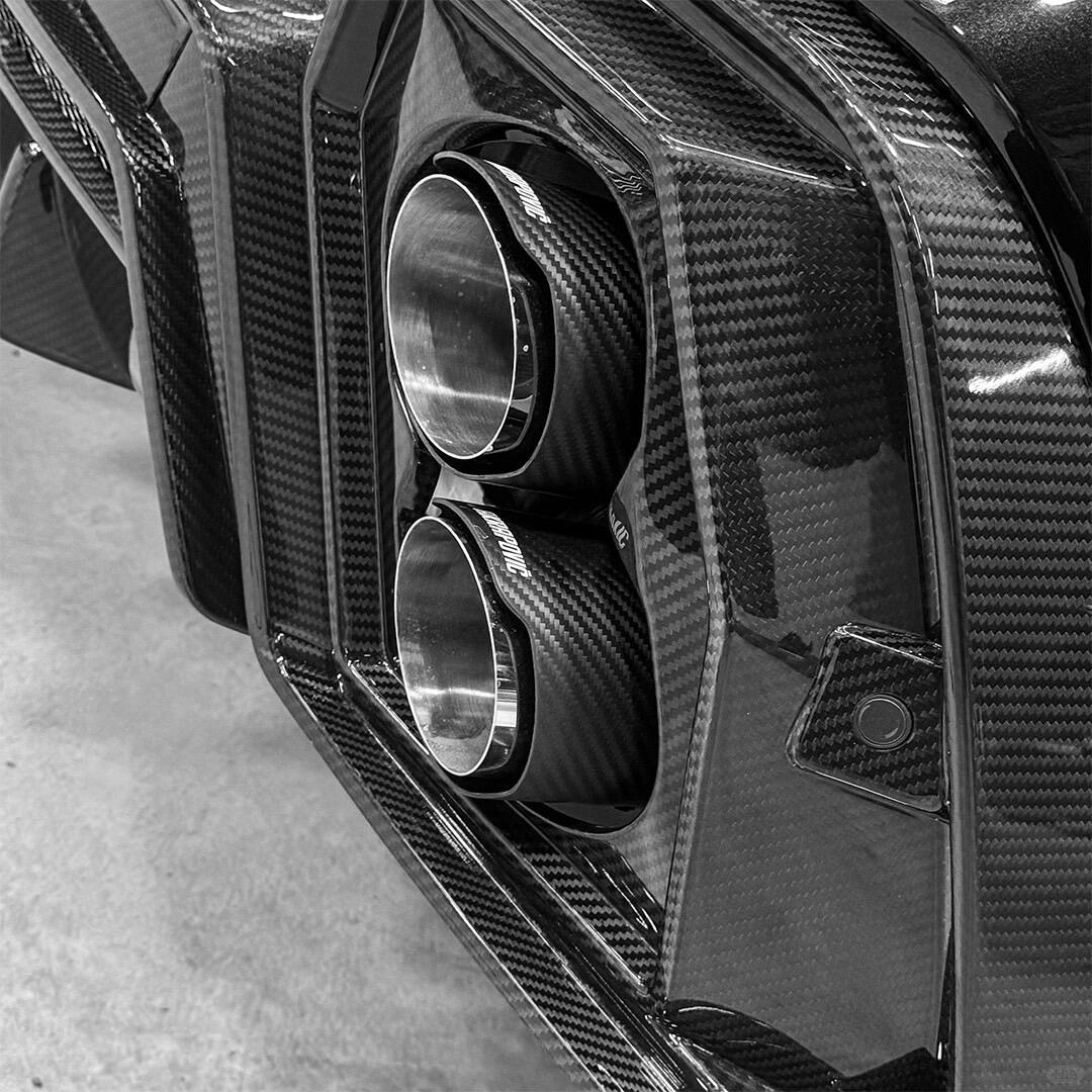 LUMING - BMW X6 G06 DRY CARBON FIBER LED REAR DIFFUSER - Aero Carbon UK