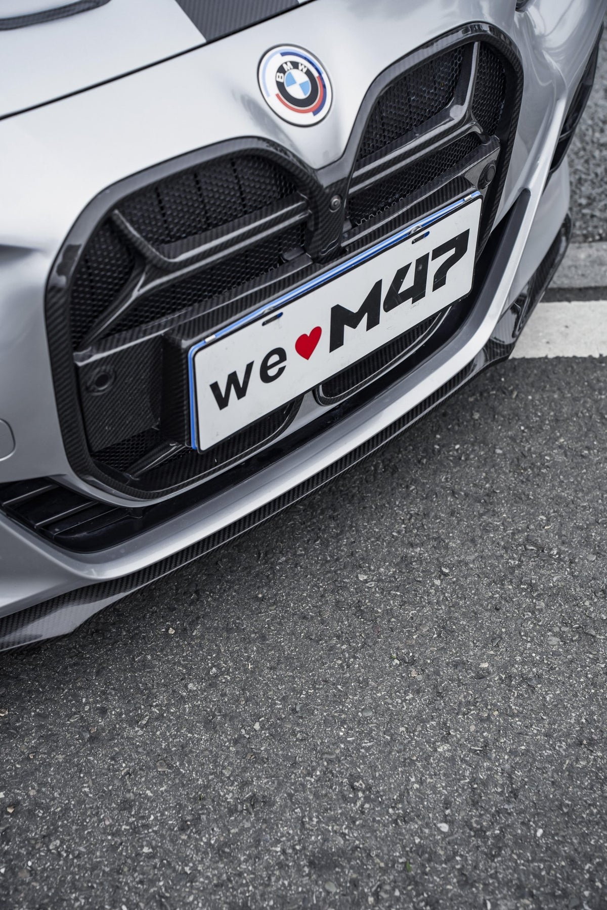 M47 - BMW 4 SERIES G22 DRY CARBON FIBER FRONT LIP V2 - Aero Carbon UK