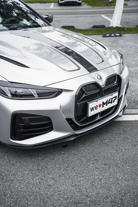 M47 - BMW 4 SERIES G22 DRY CARBON FIBER FRONT LIP V2 - Aero Carbon UK