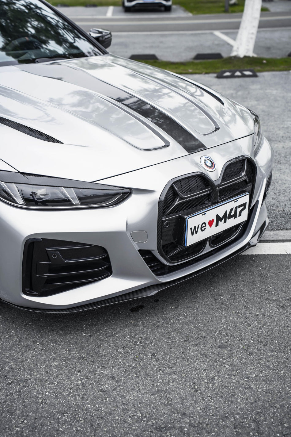 M47 - BMW 4 SERIES G22 DRY CARBON FIBER FRONT LIP V2 - Aero Carbon UK