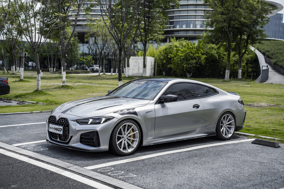 M47 - BMW 4 SERIES G22 DRY CARBON FIBER SIDE SKIRTS V2 - Aero Carbon UK