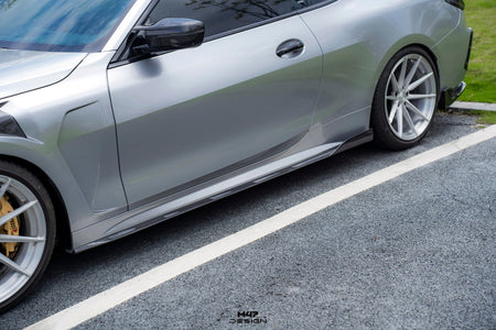 M47 - BMW 4 SERIES G22 DRY CARBON FIBER SIDE SKIRTS V2 - Aero Carbon UK