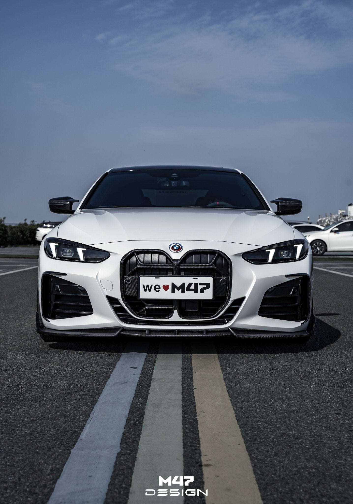 M47 - BMW 4 SERIES G22 / G23 DRY CARBON FIBRE FRONT LIP - Aero Carbon UK