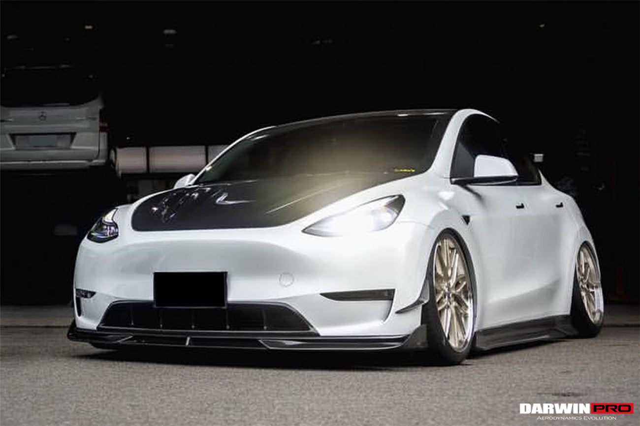 DARWINPRO - TESLA MODEL Y 2020+ IMP PERFORMANCE CARBON FIBER FRONT LIP - Aero Carbon UK