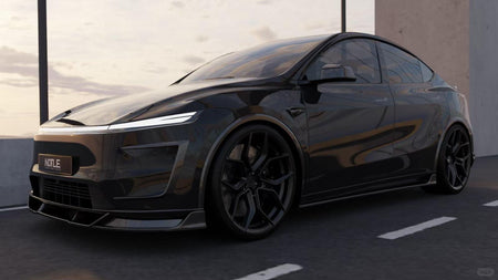 NOTLE - TESLA MODEL Y JUNIPER 2025+ DRY CARBON FIBER FRONT FOG LIGHT TRIM - Aero Carbon UK