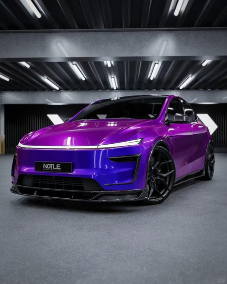 NOTLE - TESLA MODEL Y JUNIPER 2025+ DRY CARBON FIBER FRONT FOG LIGHT TRIM - Aero Carbon UK