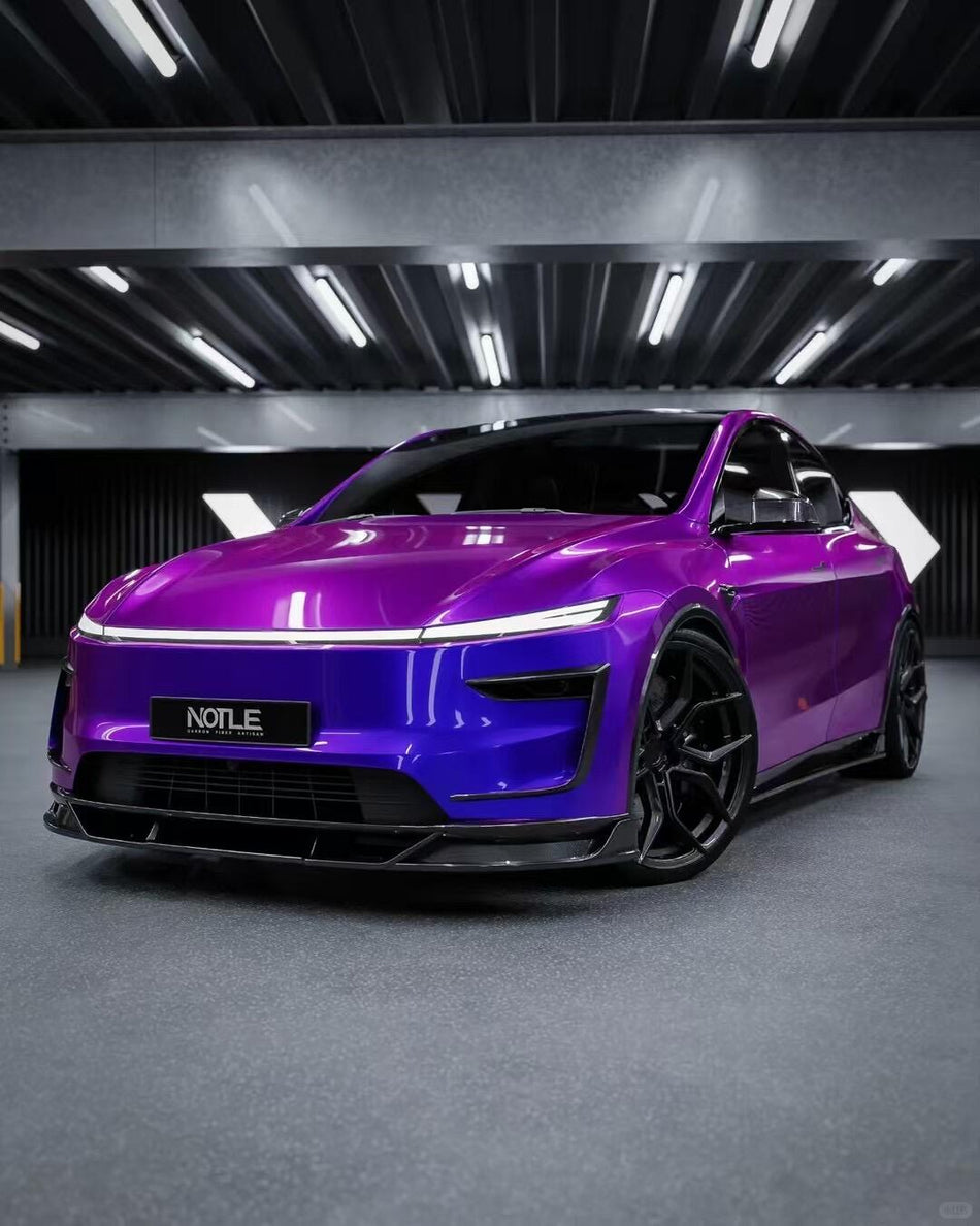 NOTLE - TESLA MODEL Y JUNIPER 2025+ DRY CARBON FIBER FRONT FOG LIGHT TRIM - Aero Carbon UK