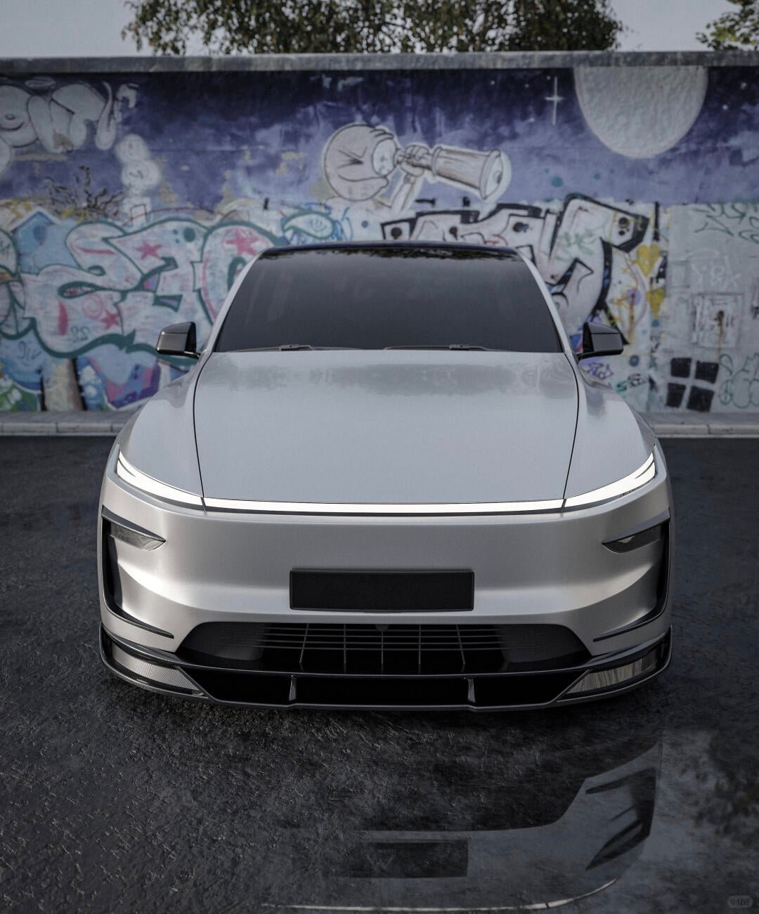 NOTLE - TESLA MODEL Y JUNIPER 2025+ DRY CARBON FIBER FRONT LIP - Aero Carbon UK