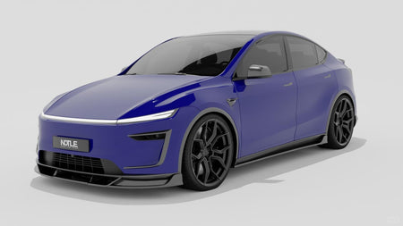 NOTLE - TESLA MODEL Y JUNIPER 2025+ DRY CARBON FIBER FRONT LIP - Aero Carbon UK