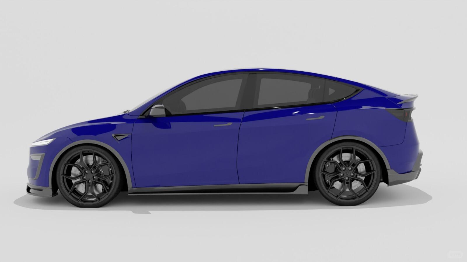 NOTLE - TESLA MODEL Y JUNIPER 2025+ DRY CARBON FIBER SIDE SKIRTS - Aero Carbon UK