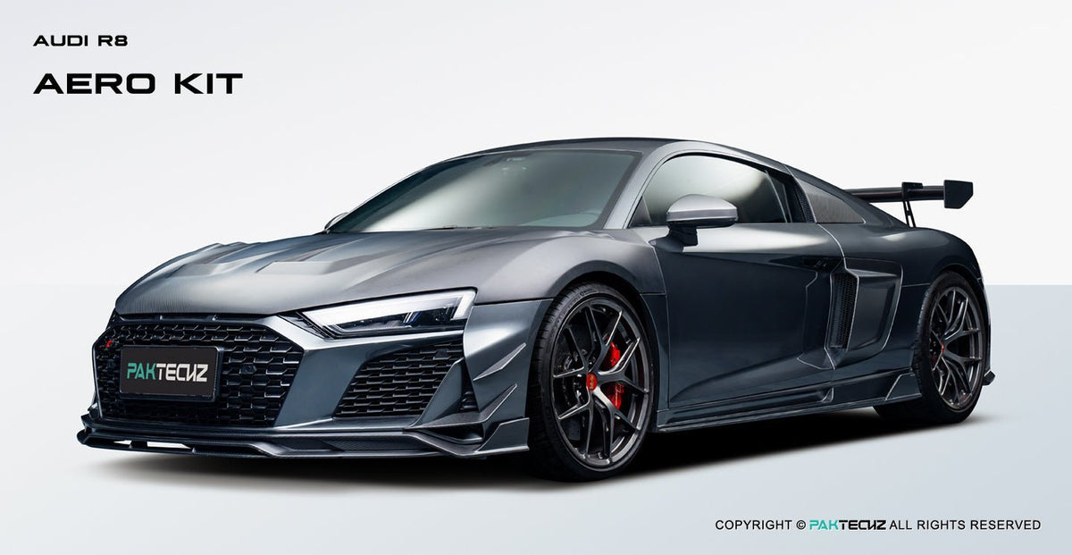 PAKTECHZ - AUDI R8 GEN 2 2016-2023 FULL DRY CARBON FIBRE BONNET - Aero Carbon UK