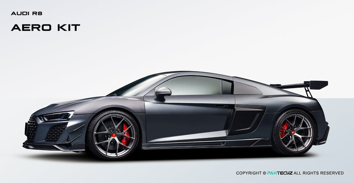 PAKTECHZ - AUDI R8 GEN 2 2016-2023 FULL DRY CARBON FIBRE BONNET - Aero Carbon UK