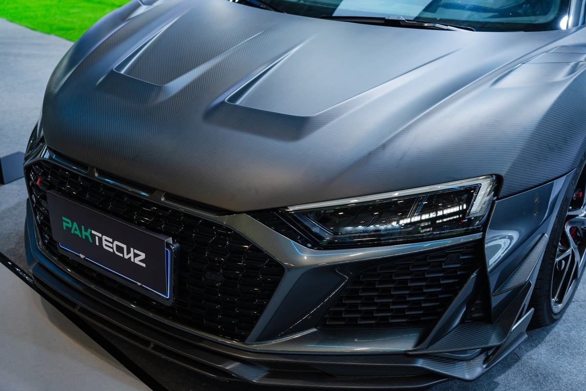 PAKTECHZ - AUDI R8 GEN 2 2016-2023 FULL DRY CARBON FIBRE BONNET - Aero Carbon UK