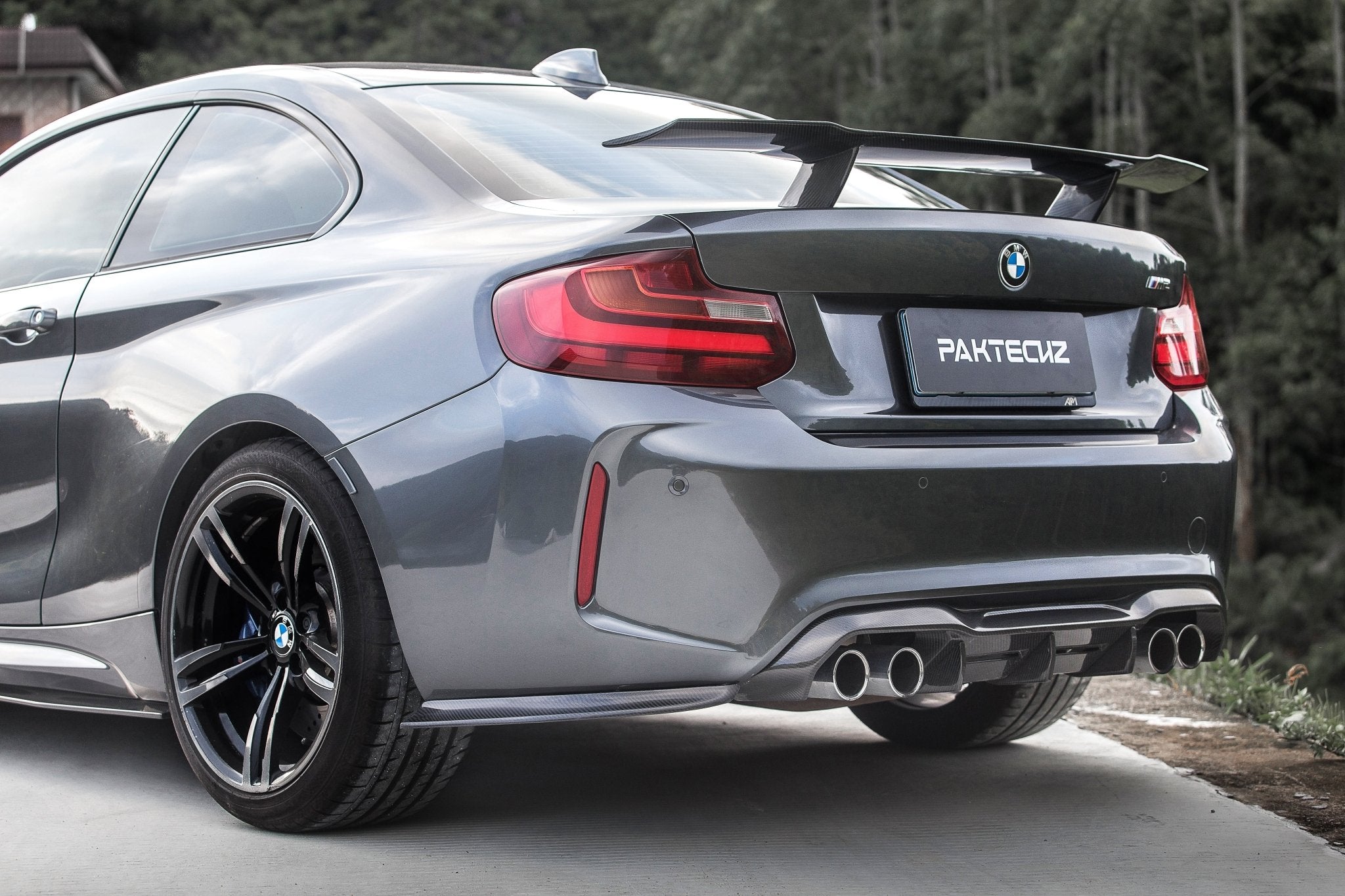 PAKTECHZ - BMW M2 M2C F87 CARBON FIBRE REAR SPOILER - Aero Carbon UK