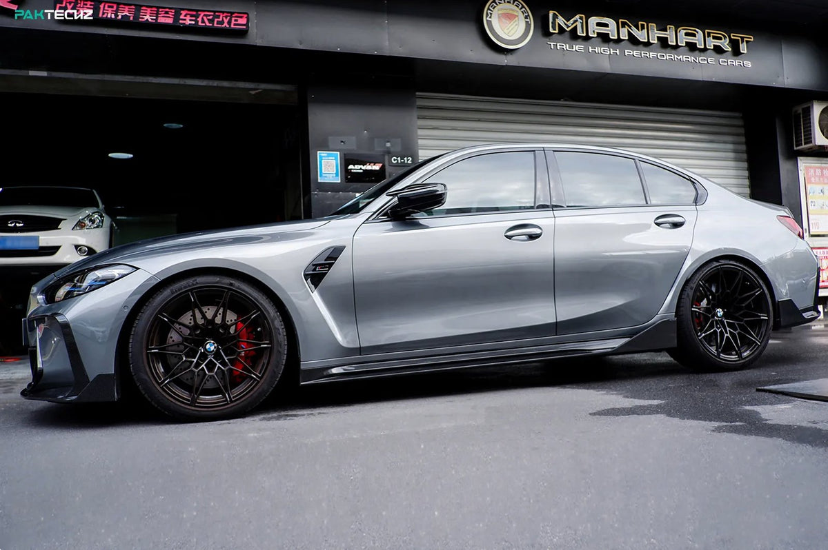PAKTECHZ - BMW M3 G80 / M4 G82 DRY CARBON FIBRE SIDE SKIRTS - Aero Carbon UK