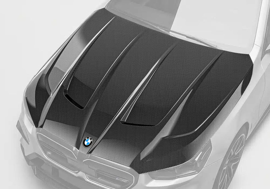 PAKTECHZ - BMW M5 G90 DRY CARBON FIBER HOOD BONNET - Aero Carbon UK