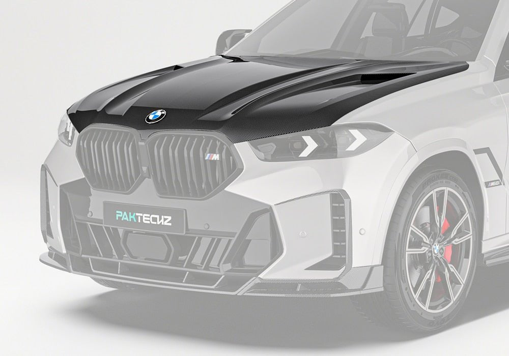 PAKTECHZ - BMW X6 G06 LCI DRY CARBON FIBRE FRONT BONNET HOOD - Aero Carbon UK