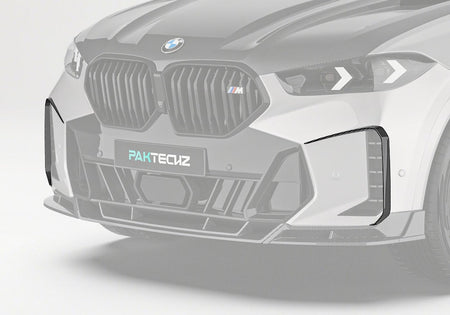 PAKTECHZ - BMW X6 G06 LCI DRY CARBON FIBRE FRONT CANARDS - Aero Carbon UK