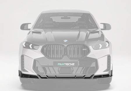 PAKTECHZ - BMW X6 G06 LCI DRY CARBON FIBRE FRONT LIP SPLITTER - Aero Carbon UK