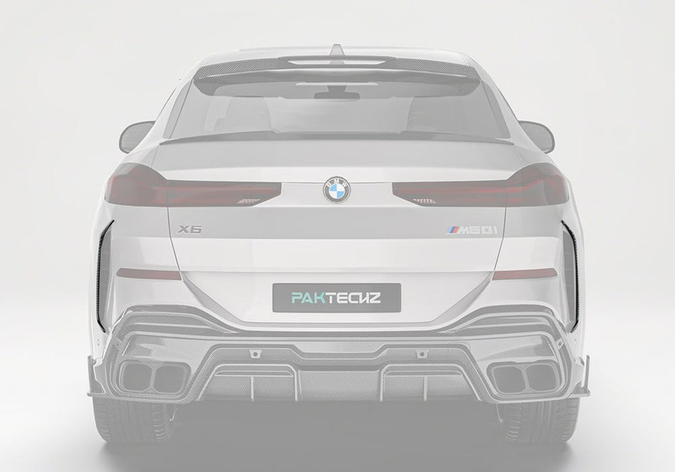 PAKTECHZ - BMW X6 G06 LCI DRY CARBON FIBRE REAR CANARDS - Aero Carbon UK
