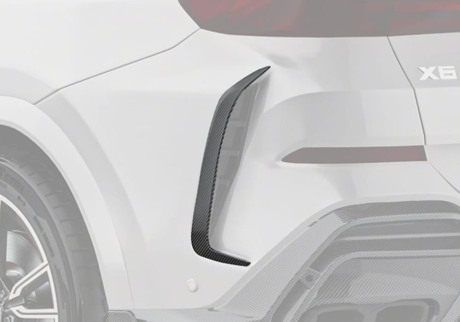 PAKTECHZ - BMW X6 G06 LCI DRY CARBON FIBRE REAR CANARDS - Aero Carbon UK