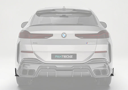 PAKTECHZ - BMW X6 G06 LCI DRY CARBON FIBRE REAR SIDE SKIRTS - Aero Carbon UK