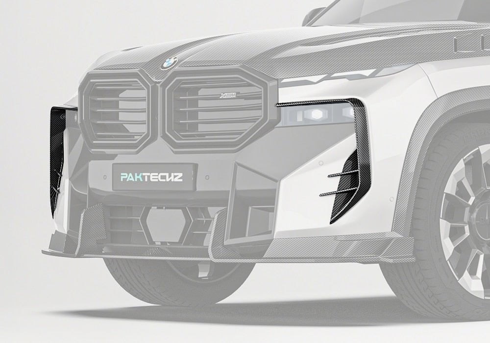 PAKTECHZ - BMW XM G09 DRY CARBON FIBRE FRONT CANARDS - Aero Carbon UK