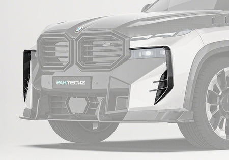 PAKTECHZ - BMW XM G09 DRY CARBON FIBRE FRONT CANARDS - Aero Carbon UK