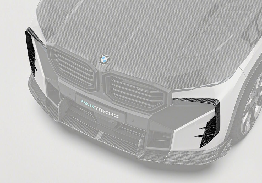 PAKTECHZ - BMW XM G09 DRY CARBON FIBRE FRONT CANARDS - Aero Carbon UK