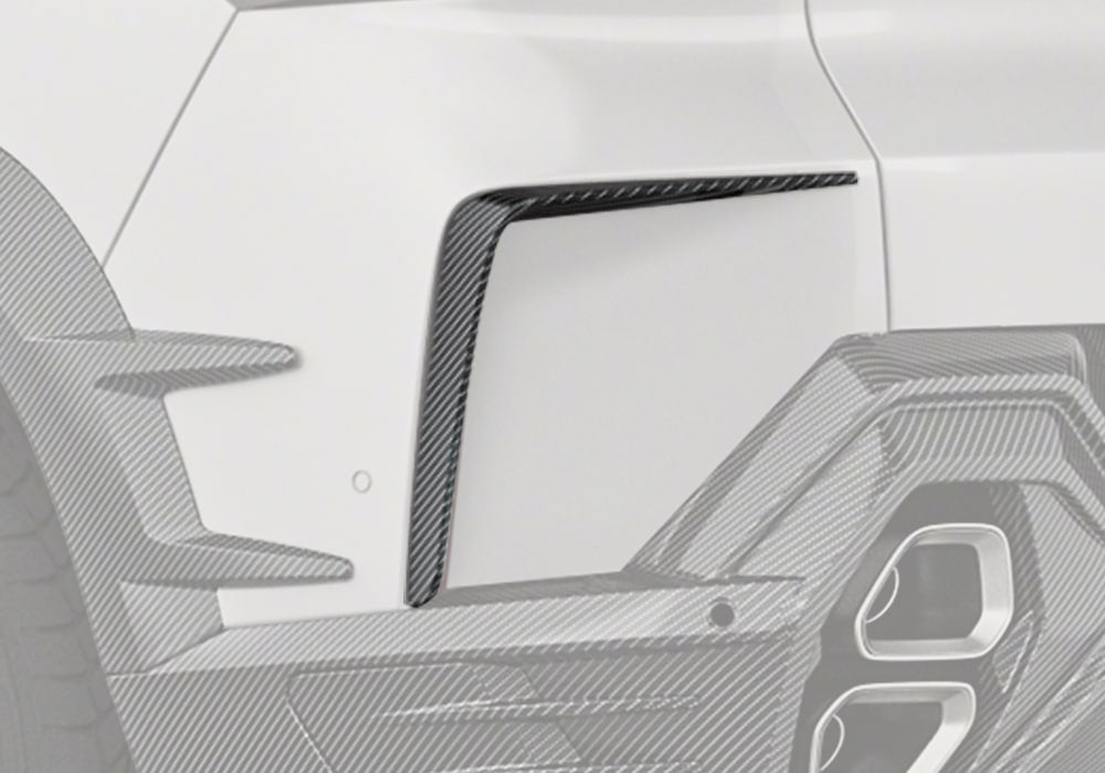 PAKTECHZ - BMW XM G09 DRY CARBON FIBRE REAR CANARDS - Aero Carbon UK