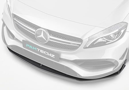PAKTECHZ - MERCEDES BENZ A CLASS W176 CARBON FIBRE FRONT LIP SPLITTER - Aero Carbon UK