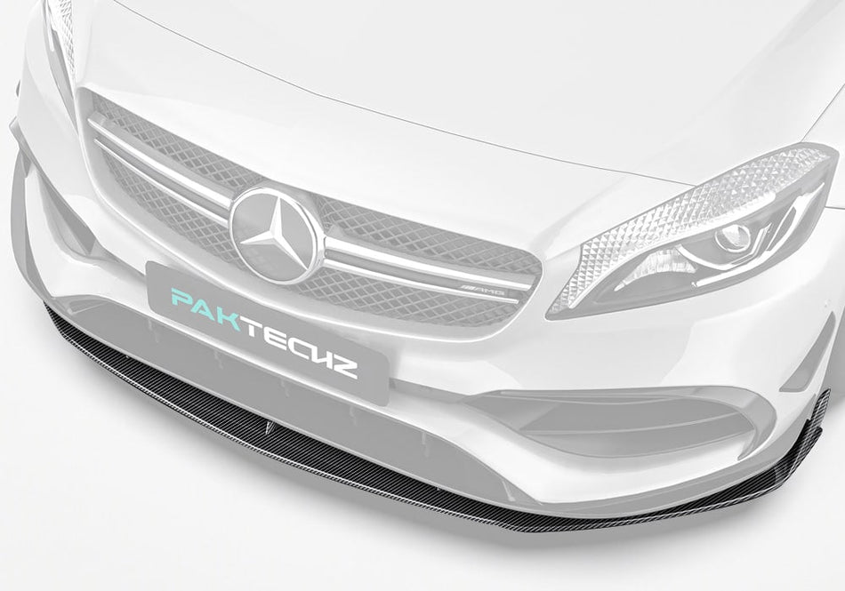 PAKTECHZ - MERCEDES BENZ A CLASS W176 CARBON FIBRE FRONT LIP SPLITTER - Aero Carbon UK