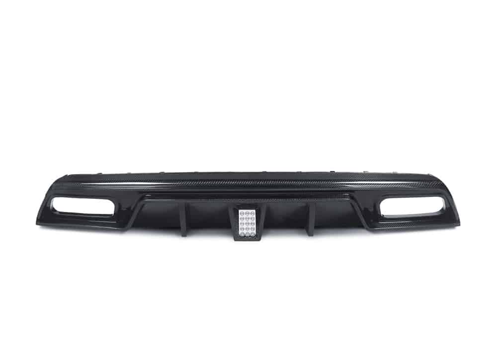 PAKTECHZ - MERCEDES BENZ A CLASS W176 CARBON FIBRE LED REAR DIFFUSER - Aero Carbon UK