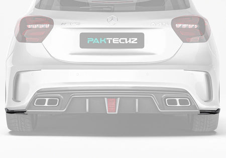 PAKTECHZ - MERCEDES BENZ A CLASS W176 CARBON FIBRE REAR SIDE SPLITTERS - Aero Carbon UK