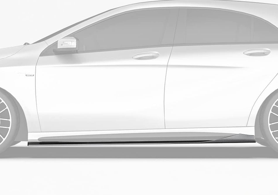 PAKTECHZ - MERCEDES BENZ A CLASS W176 CARBON FIBRE SIDE SKIRTS - Aero Carbon UK