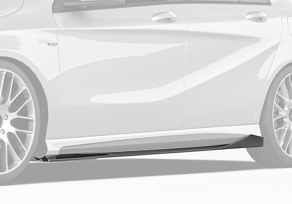 PAKTECHZ - MERCEDES BENZ A CLASS W176 CARBON FIBRE SIDE SKIRTS - Aero Carbon UK