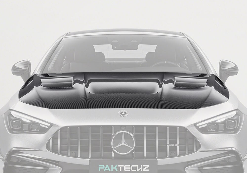 PAKTECHZ - MERCEDES BENZ AMG CLE53 C236 A236 DRY CARBON FIBRE BONNET / HOOD - Aero Carbon UK