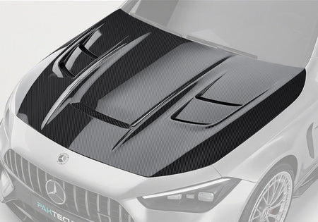 PAKTECHZ - MERCEDES BENZ AMG CLE53 C236 A236 DRY CARBON FIBRE BONNET / HOOD - Aero Carbon UK