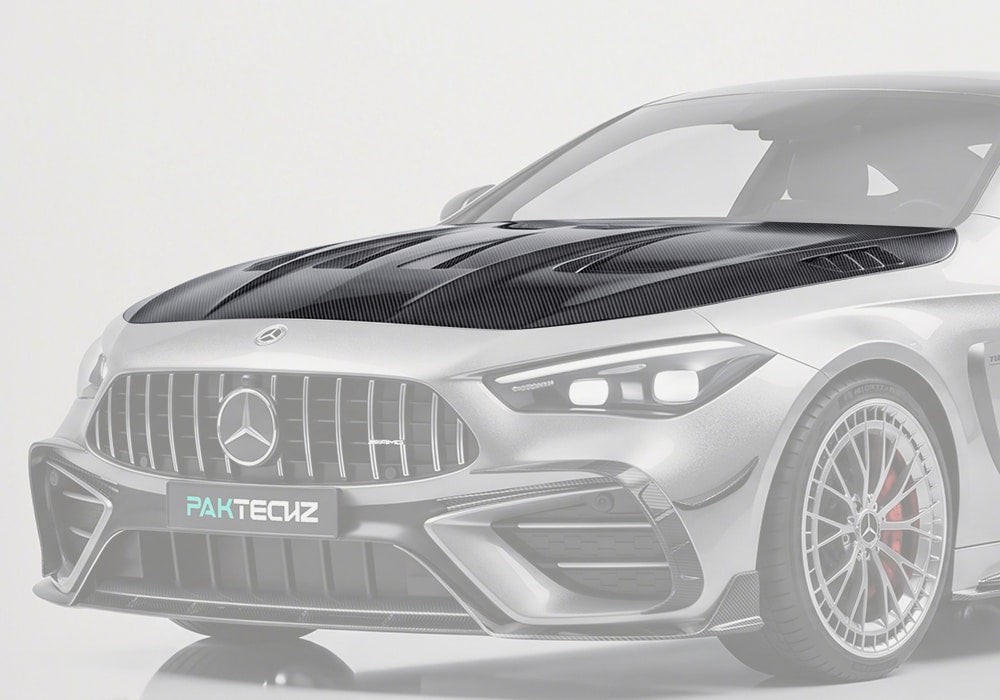 PAKTECHZ - MERCEDES BENZ AMG CLE53 C236 A236 DRY CARBON FIBRE BONNET / HOOD VER.2 - Aero Carbon UK